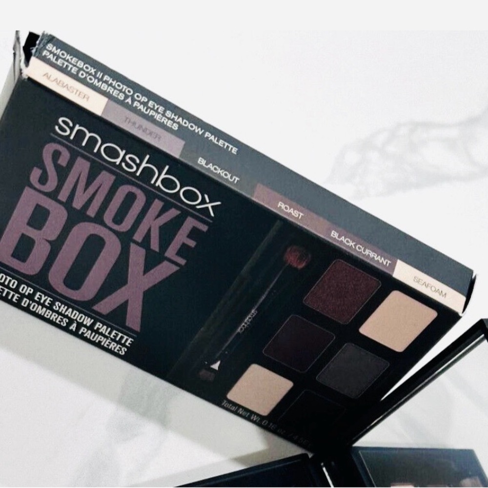 Smashbox Smoke Box Eye Shadow Palette - Blackout, Roast, Black Currant, Seafoam